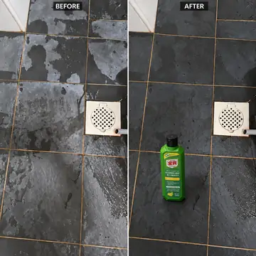Bathroom Tiles — before and after cleaning