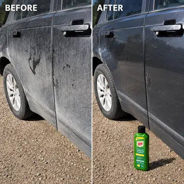 Car Exterior — before and after cleaning