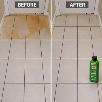 Floor Tiles — before and after cleaning