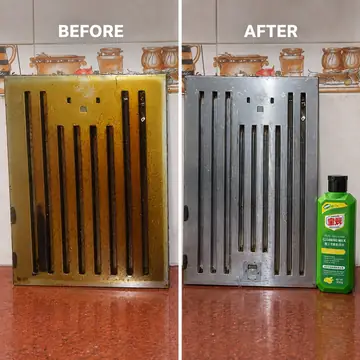 Kitchen Chimney — before and after cleaning